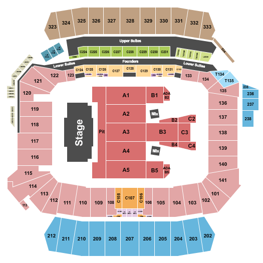 Snapdragon Stadium Guns N' Roses Seating Chart